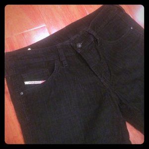 Diesel black corduroy jeans size 31 wide leg